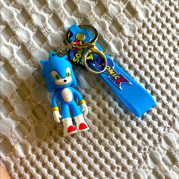Sonic the Hedgehog Blue Keychain - Picture 1 of 4